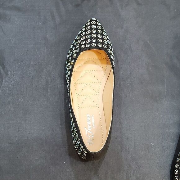 BRAND NEW FOREVER STUDDED POINTED TOE WOMEN"S BALLET FLATS - Picture 7 of 13